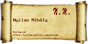 Nyilas Mihály névjegykártya