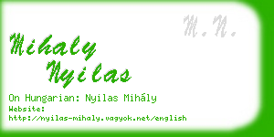 mihaly nyilas business card